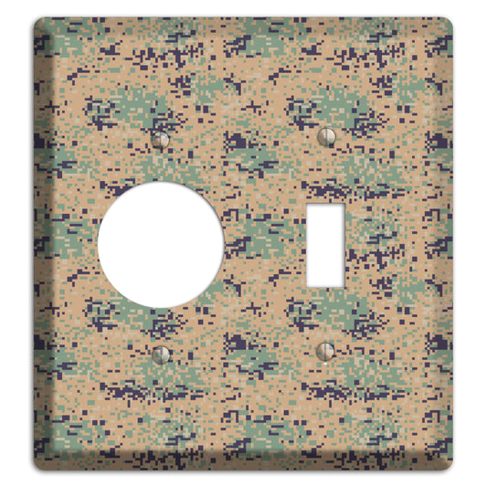 Marpat Woodland Camo Receptacle / Toggle Wallplate