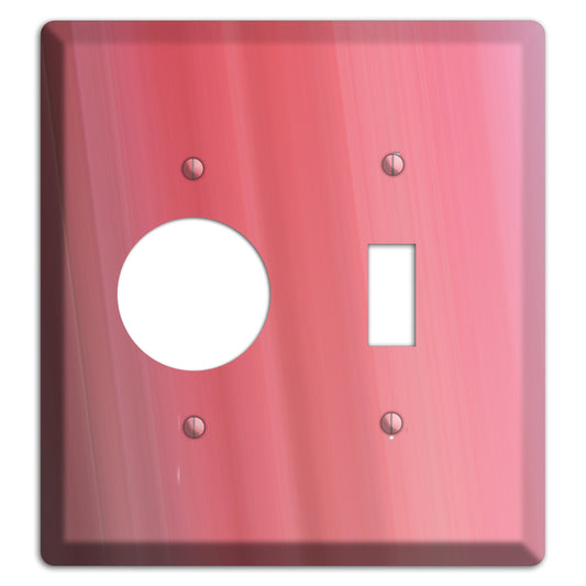 Coral Pink Ray of Light Receptacle / Toggle Wallplate