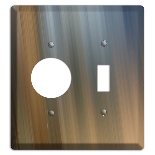 Brown and Blue-grey Ray of Light Receptacle / Toggle Wallplate