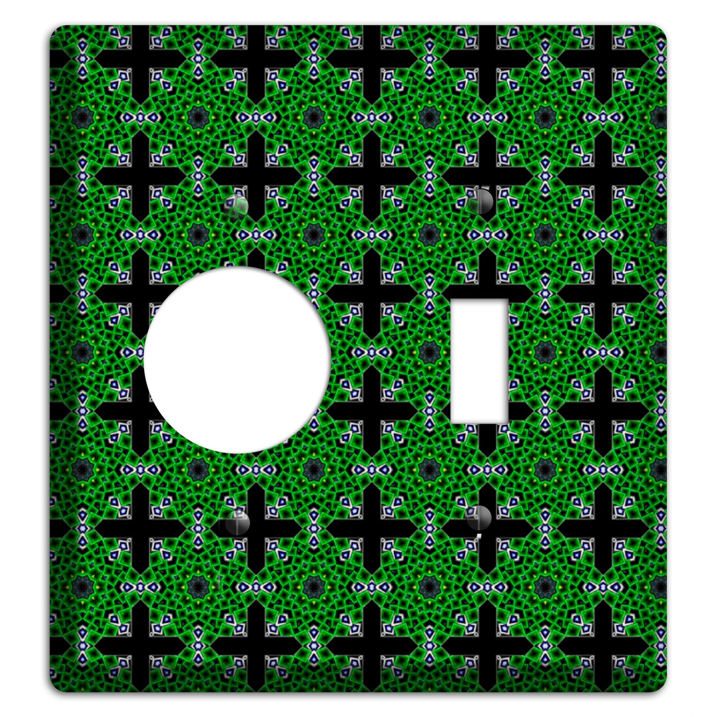 Green Foulard 3 Receptacle / Toggle Wallplate