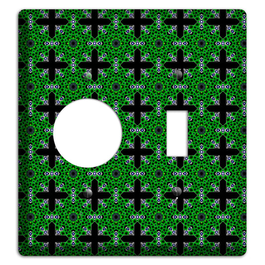 Green Foulard 3 Receptacle / Toggle Wallplate