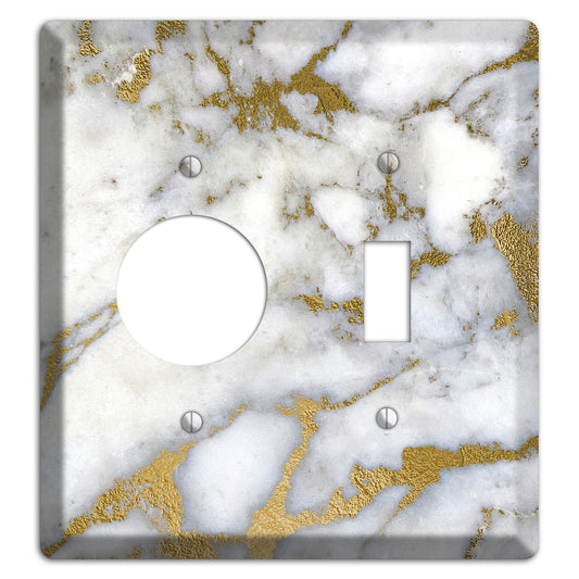 Twine Marble Receptacle / Toggle Wallplate