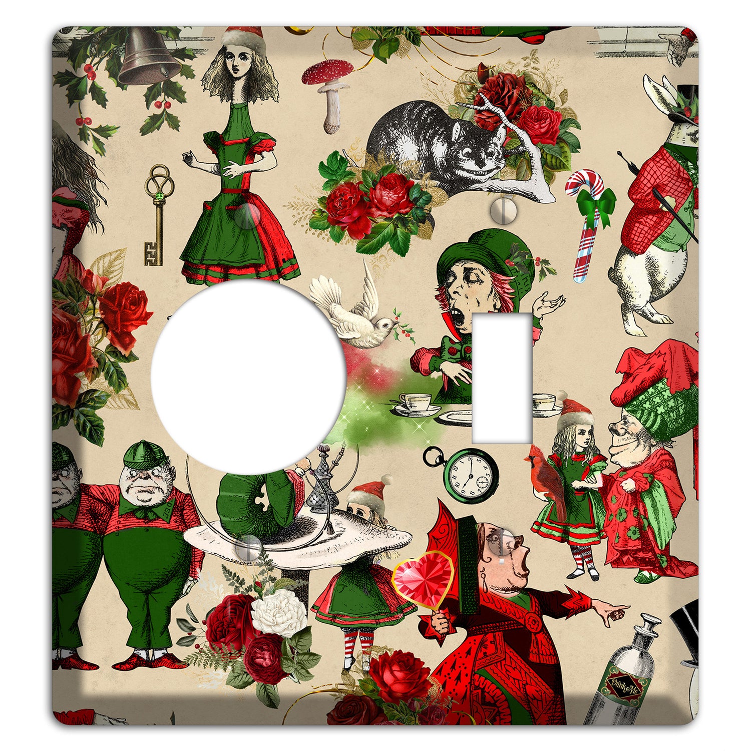 Holiday in Wonderland Characters Receptacle / Toggle Wallplate