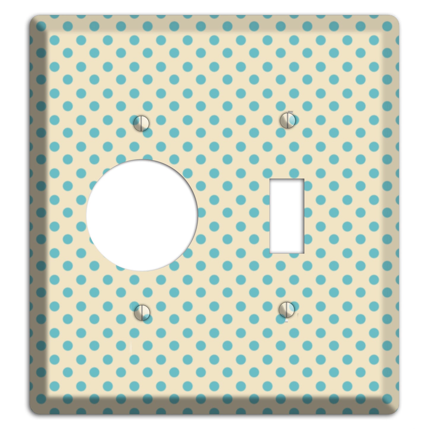 Soft Green Polka Dots Receptacle / Toggle Wallplate