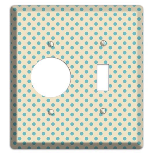 Soft Green Polka Dots Receptacle / Toggle Wallplate