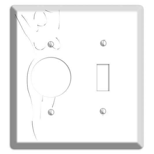 Abstract Nude Receptacle / Toggle Wallplate