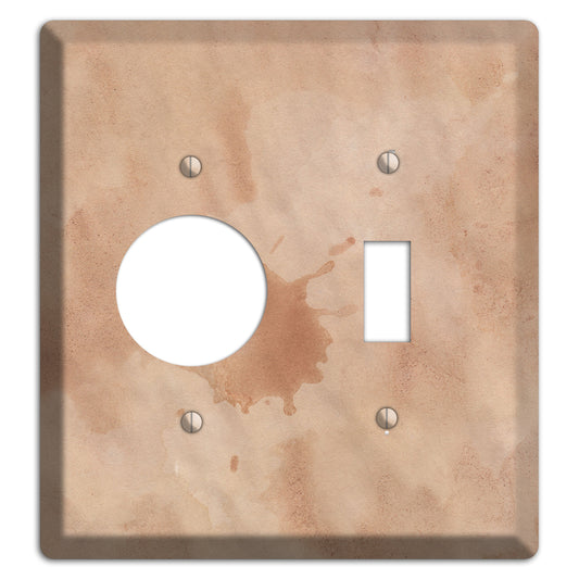 Aged Paper 2 Receptacle / Toggle Wallplate