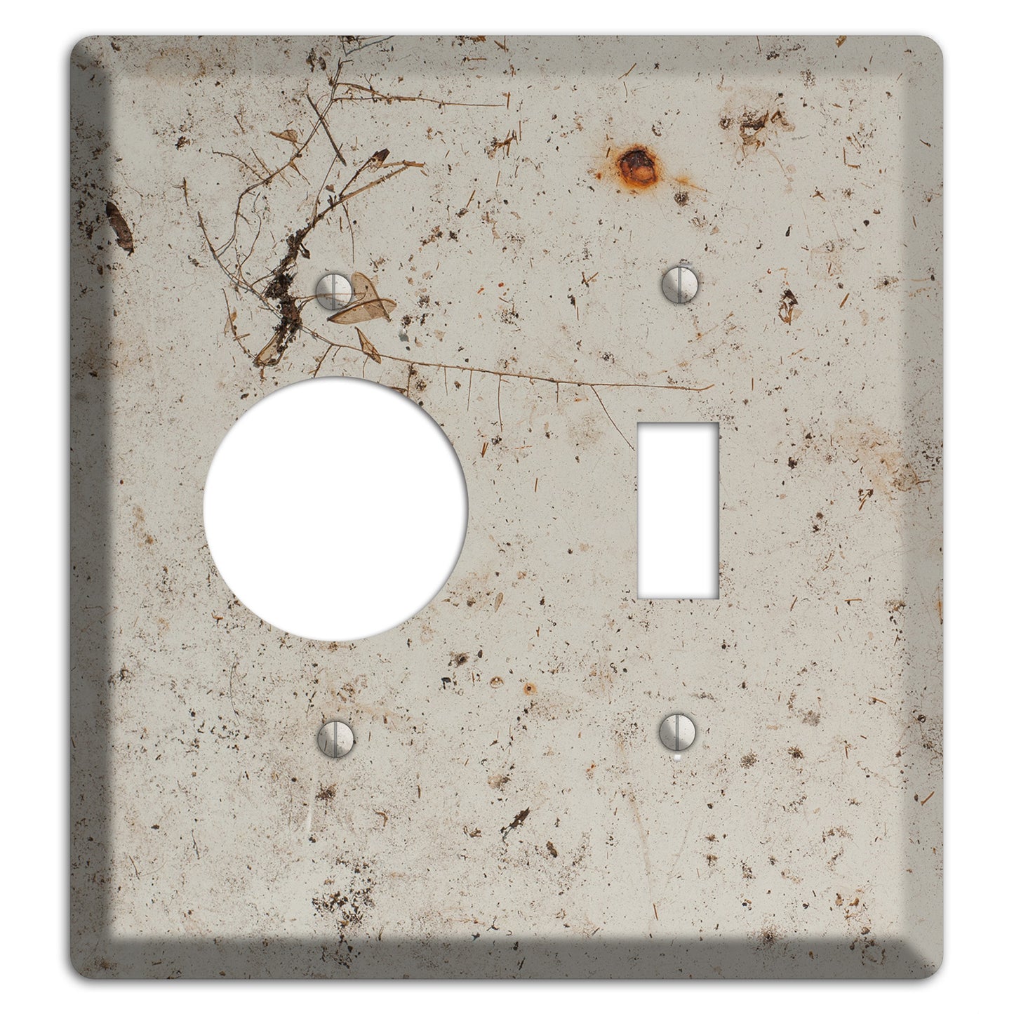 Spotted Concrete Receptacle / Toggle Wallplate