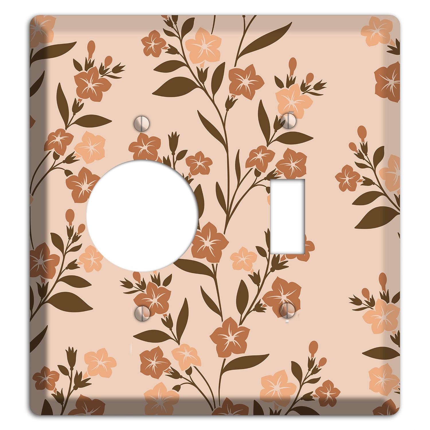 Spring Floral 2 Receptacle / Toggle Wallplate