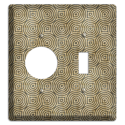 Olive Swirl Receptacle / Toggle Wallplate