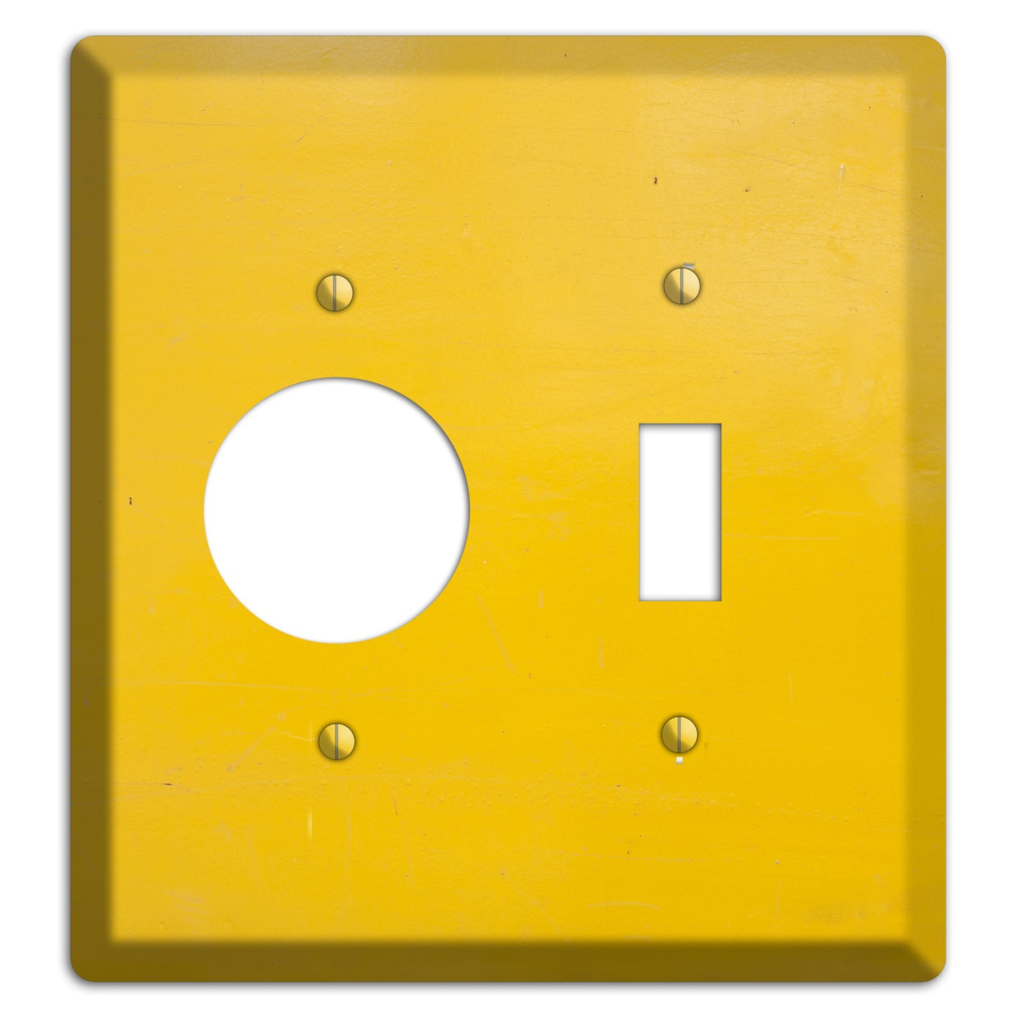 Bright Yellow Concrete Receptacle / Toggle Wallplate