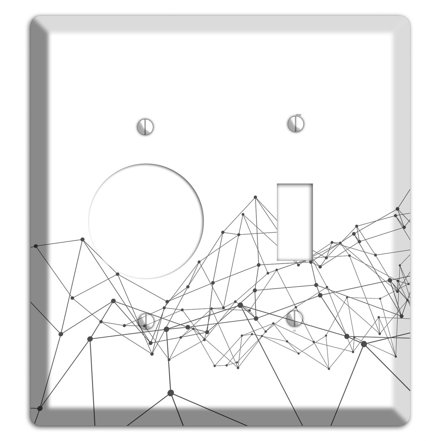 Linear B Receptacle / Toggle Wallplate