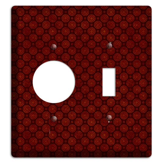 Maroon Circles 2 Receptacle / Toggle Wallplate