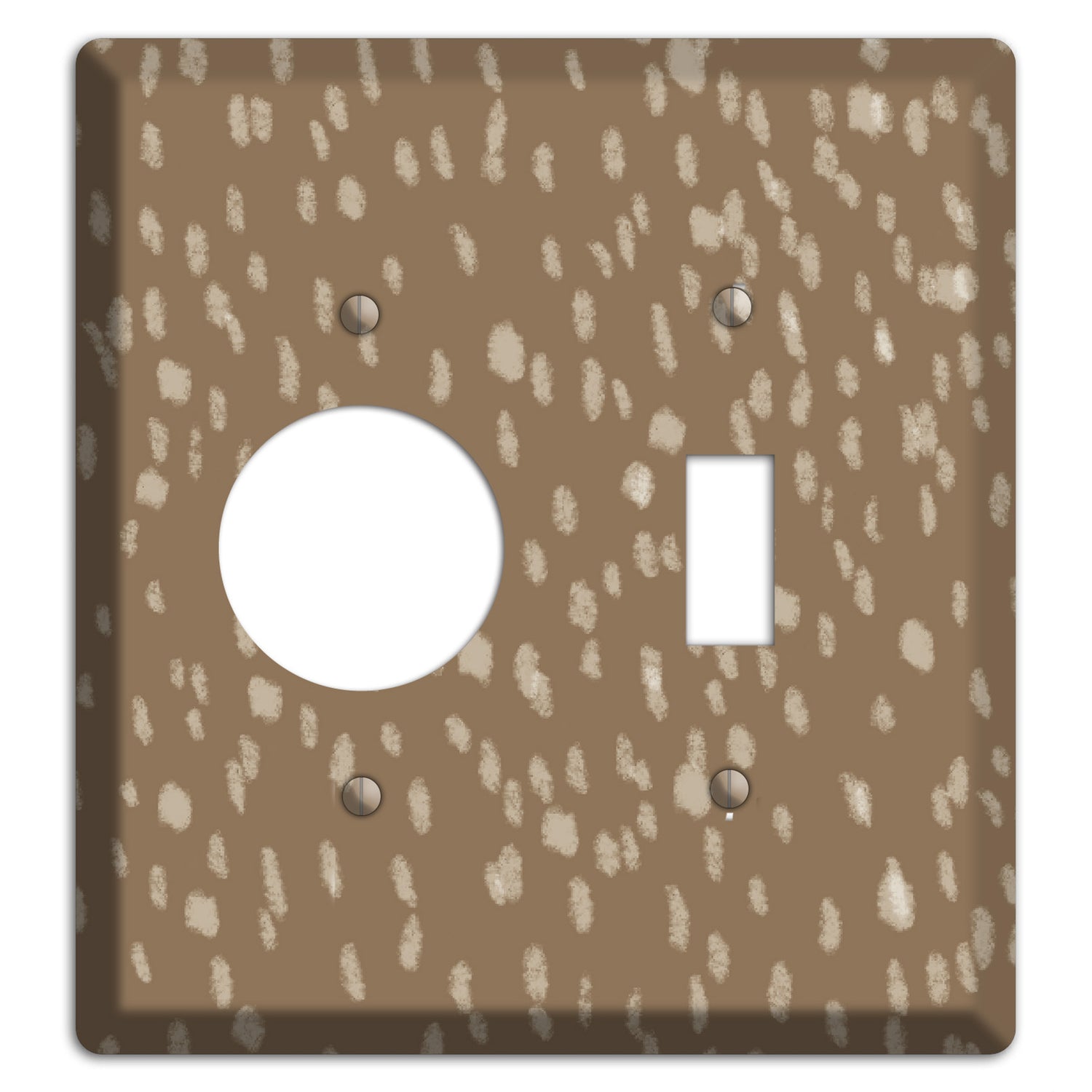 Brown and White Speckle Receptacle / Toggle Wallplate