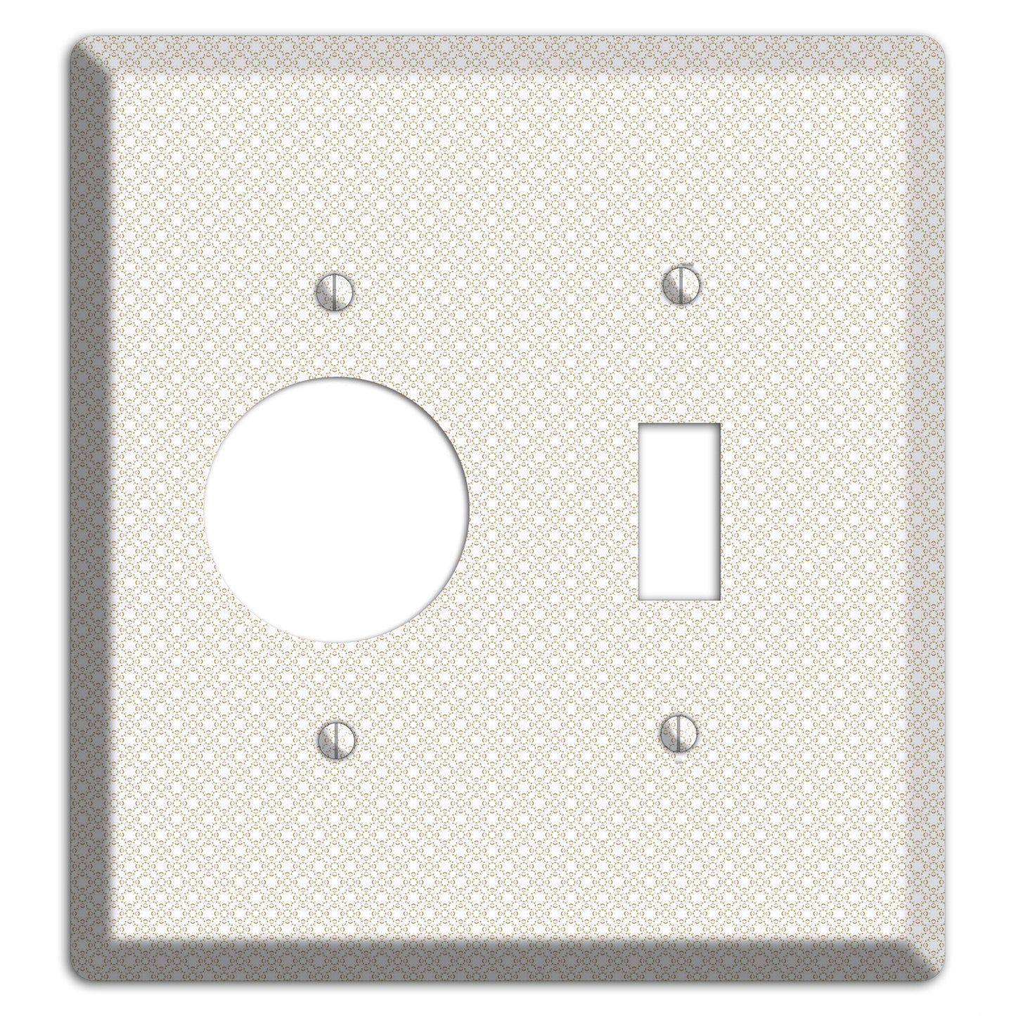 Off White Geometric Receptacle / Toggle Wallplate