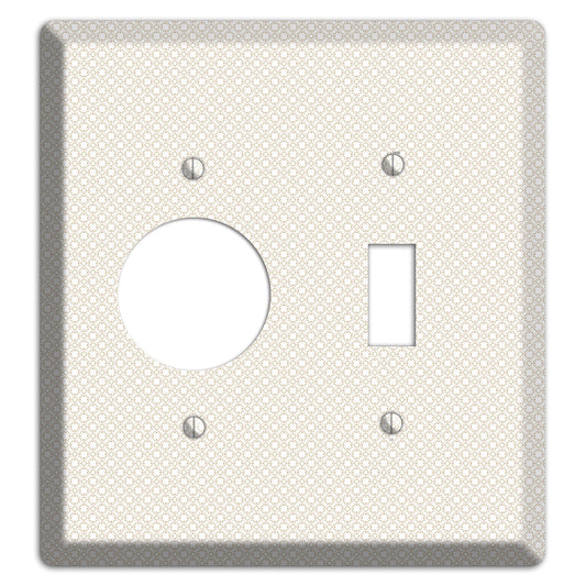 Off White Geometric Receptacle / Toggle Wallplate