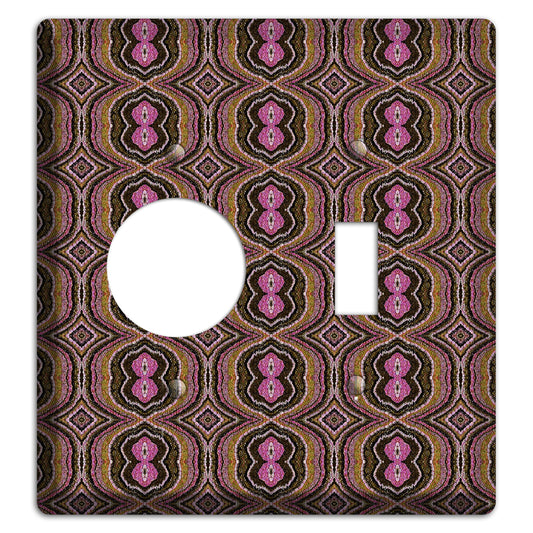 Pink and Brown Tapestry Receptacle / Toggle Wallplate