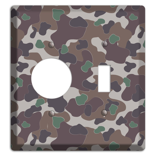 Dark Brown Camo Receptacle / Toggle Wallplate