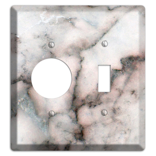 Black, Maroon Marble Receptacle / Toggle Wallplate