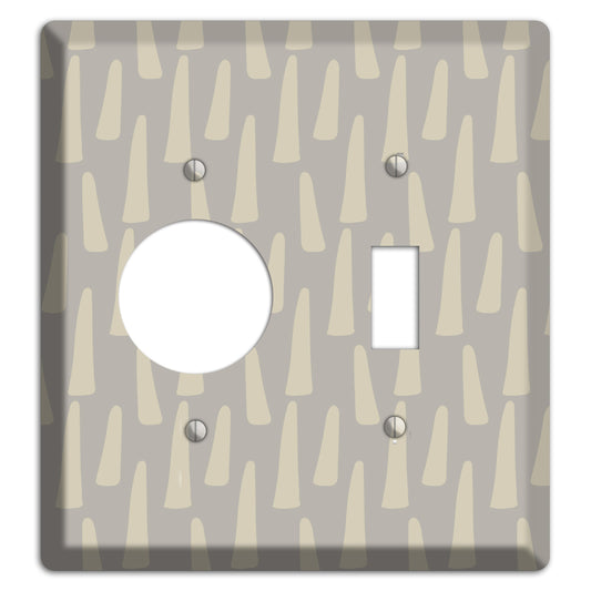 Simple Scandanavian Style HH Receptacle / Toggle Wallplate