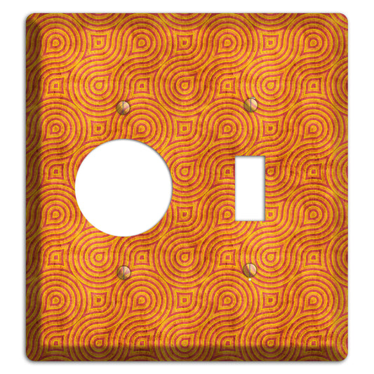 Red and Orange Swirl Receptacle / Toggle Wallplate