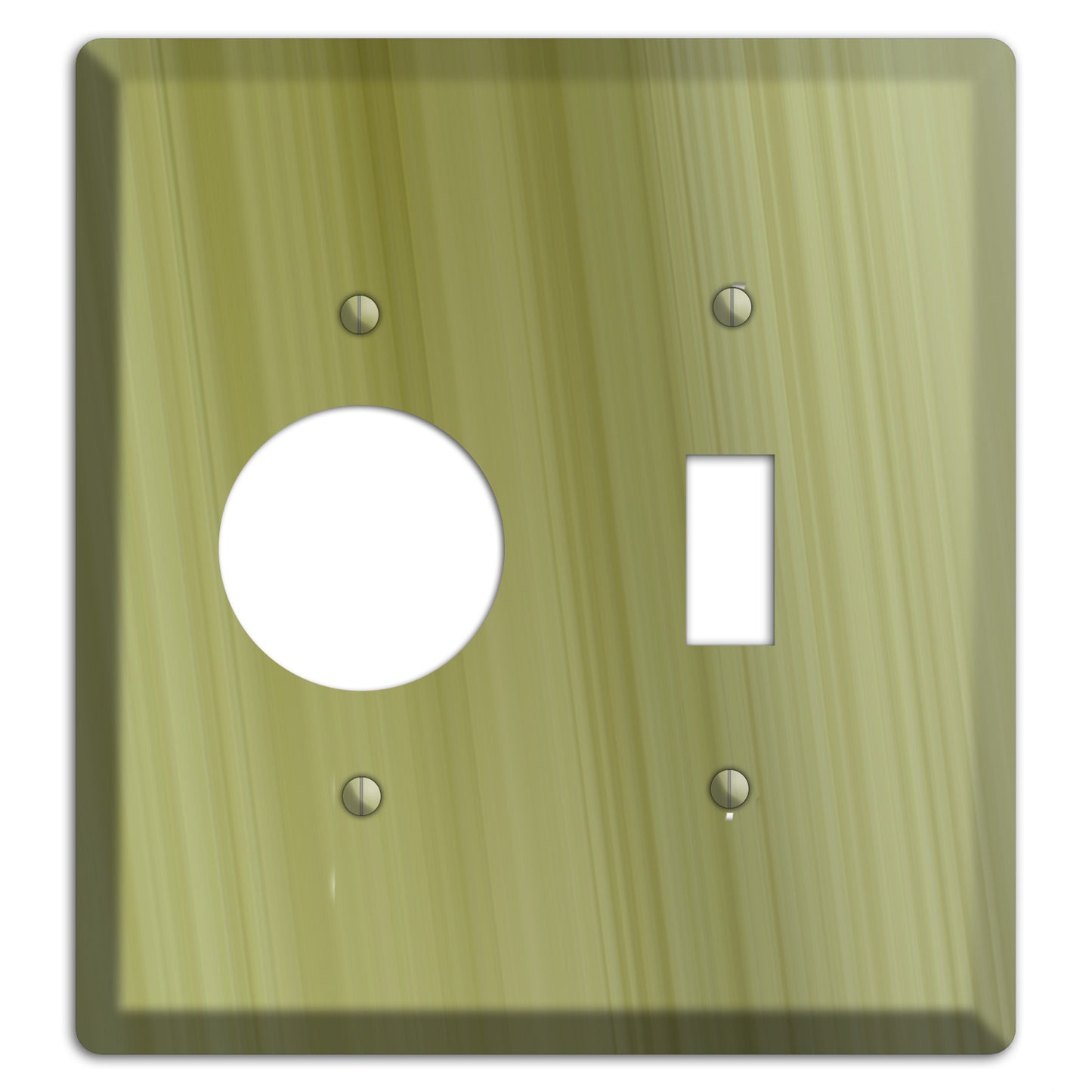 Olive Ray of Light Receptacle / Toggle Wallplate