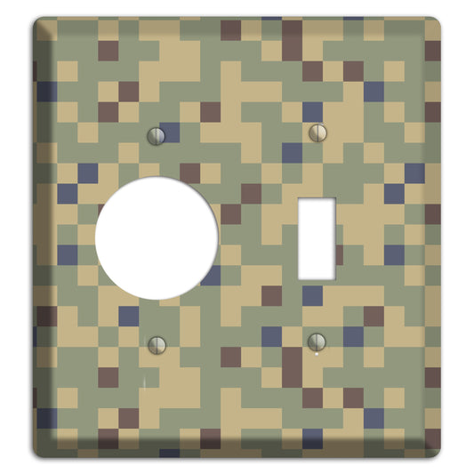 Dual Tex Camo Receptacle / Toggle Wallplate