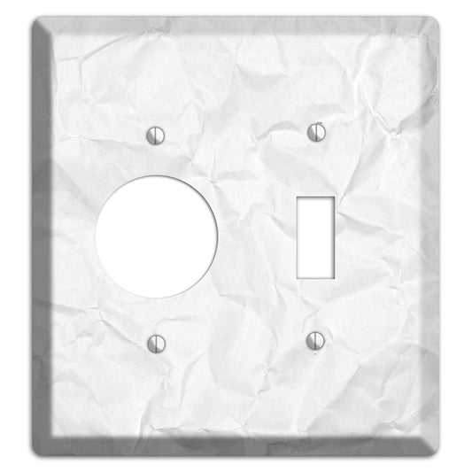 Concrete Crinkled Paper Receptacle / Toggle Wallplate