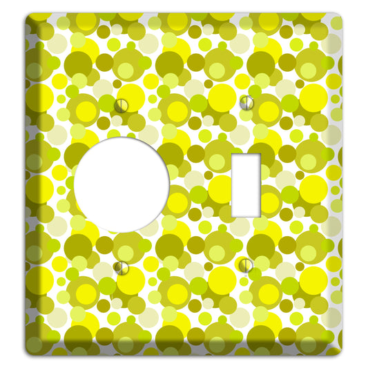 Multi Olive Bubble Dots Receptacle / Toggle Wallplate