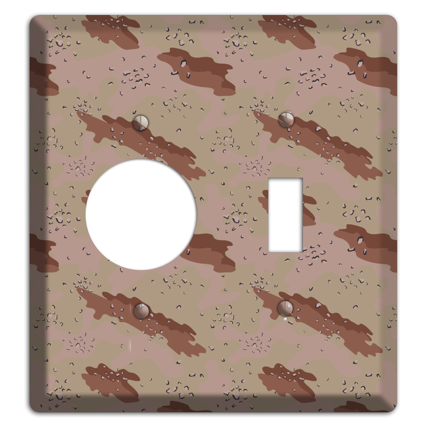 Chocolate Chip Camo Receptacle / Toggle Wallplate