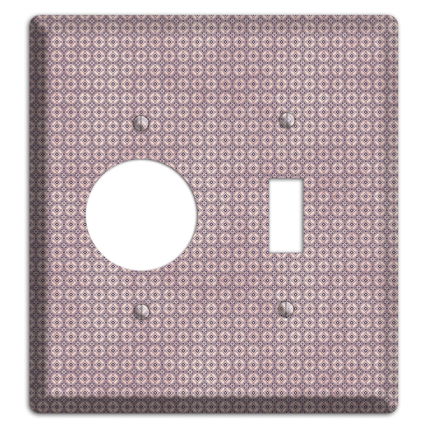 Multi Dusty Mauve Arabesque Receptacle / Toggle Wallplate