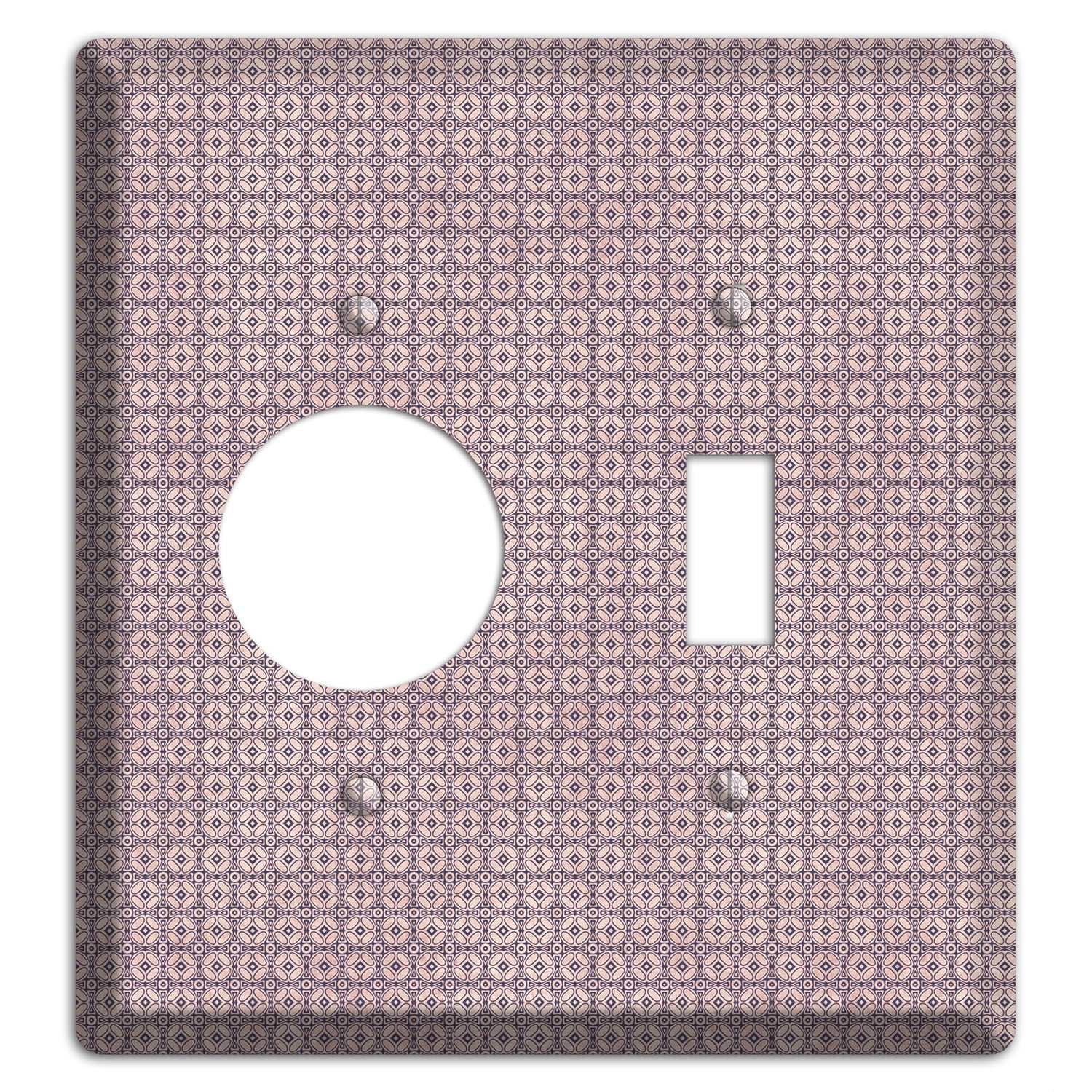 Multi Dusty Mauve Arabesque Receptacle / Toggle Wallplate