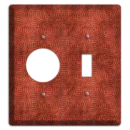 Red Swirl Receptacle / Toggle Wallplate