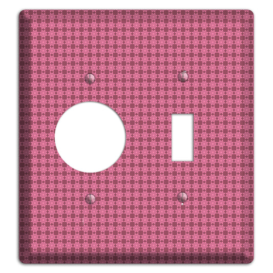 Multi Pink Tiled Receptacle / Toggle Wallplate