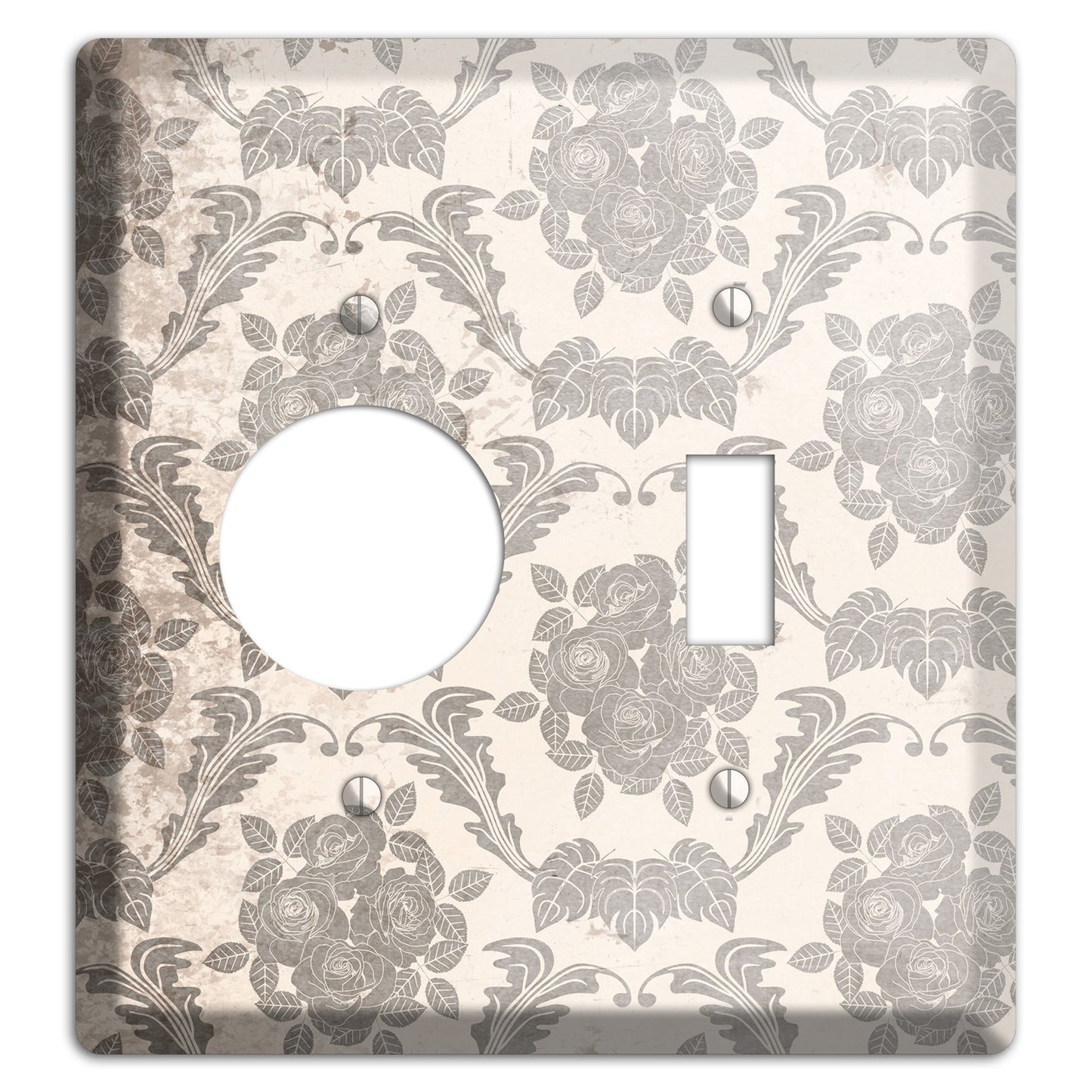 Pearl Bush Vintage Rose Damask Receptacle / Toggle Wallplate