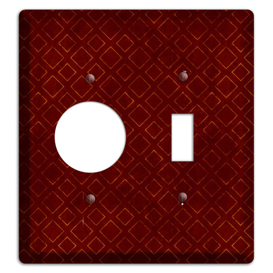 Maroon Diamonds Receptacle / Toggle Wallplate