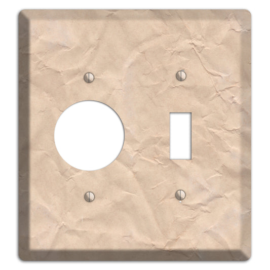 Aged Paper 5 Receptacle / Toggle Wallplate