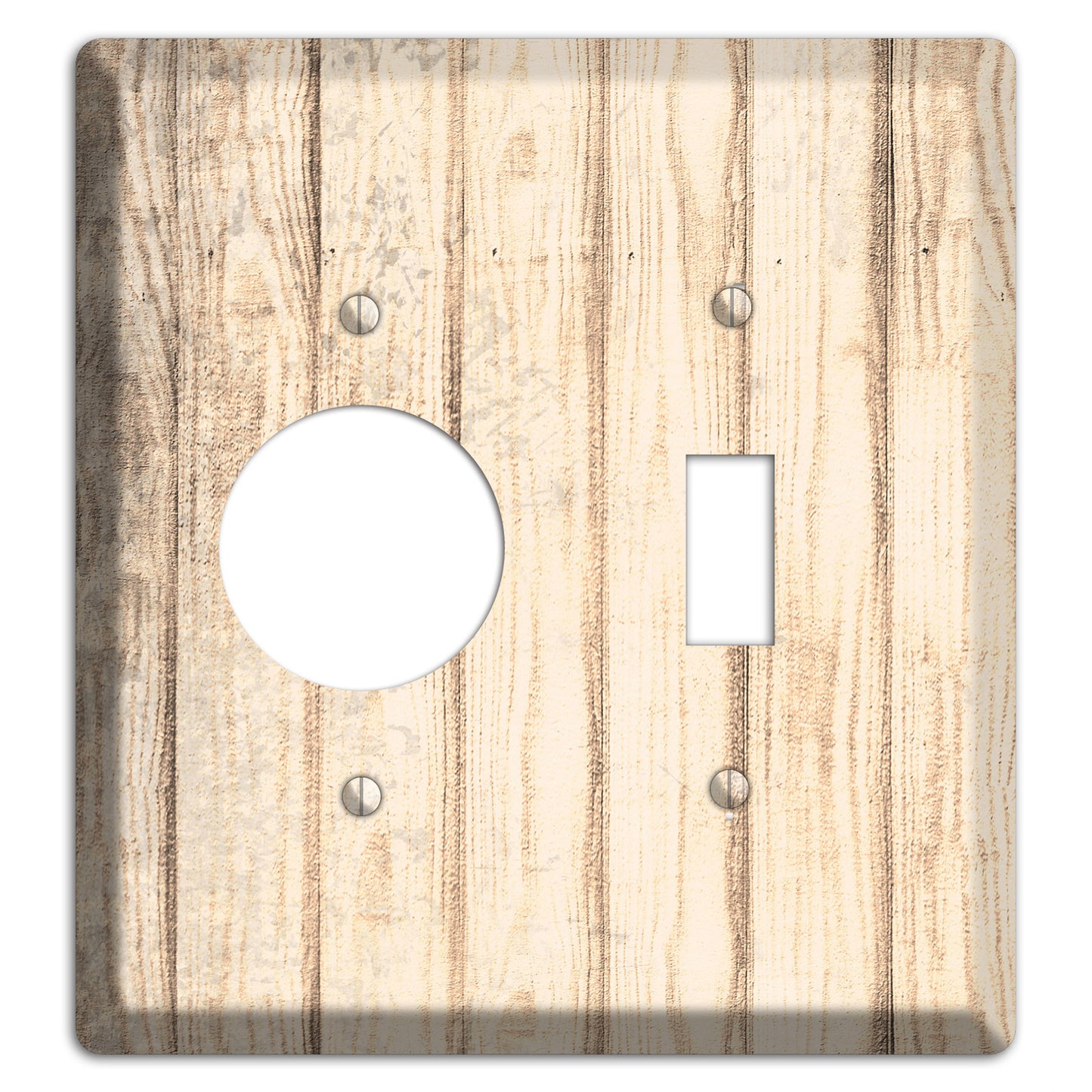 Sidecar Weathered Wood Receptacle / Toggle Wallplate