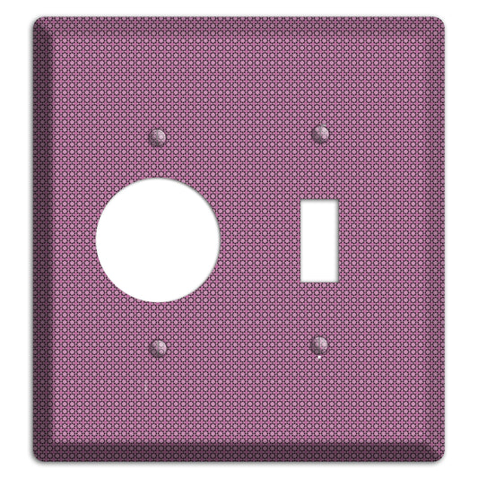 Multi Plum Tiled Tiny Foulard Receptacle / Toggle Wallplate