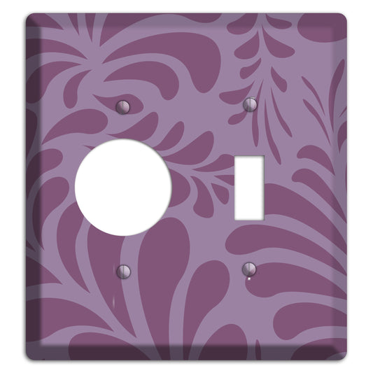 Purple Herati Receptacle / Toggle Wallplate