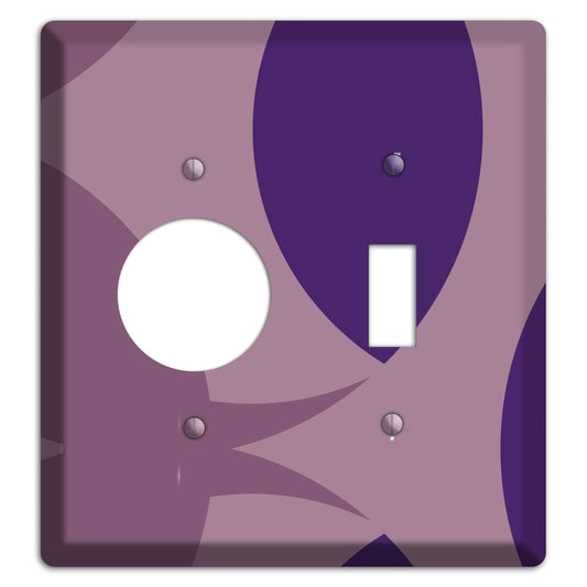 Purple Abstract Receptacle / Toggle Wallplate