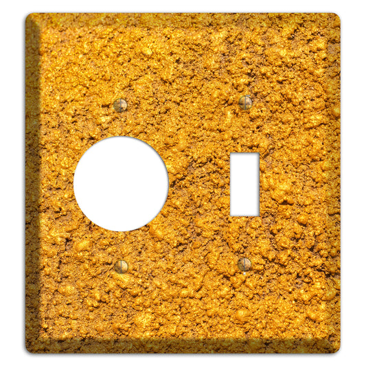 Yellow Textured Concrete Receptacle / Toggle Wallplate