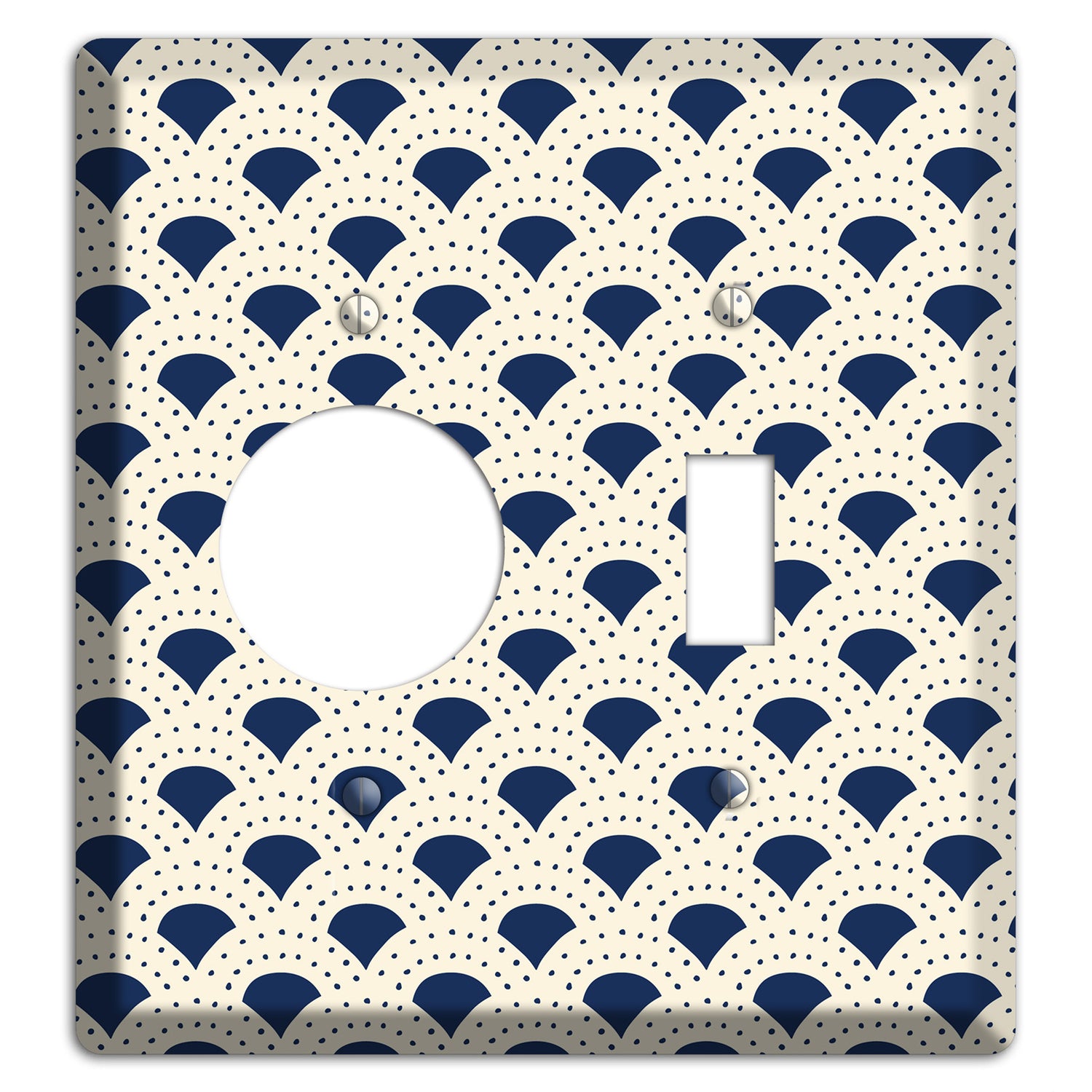 Navy Confetti Fan Receptacle / Toggle Wallplate