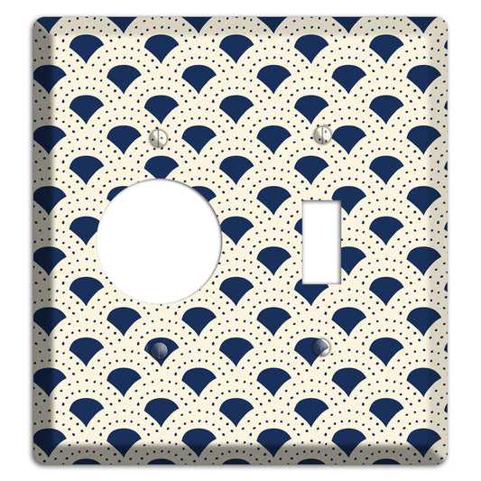 Navy Confetti Fan Receptacle / Toggle Wallplate