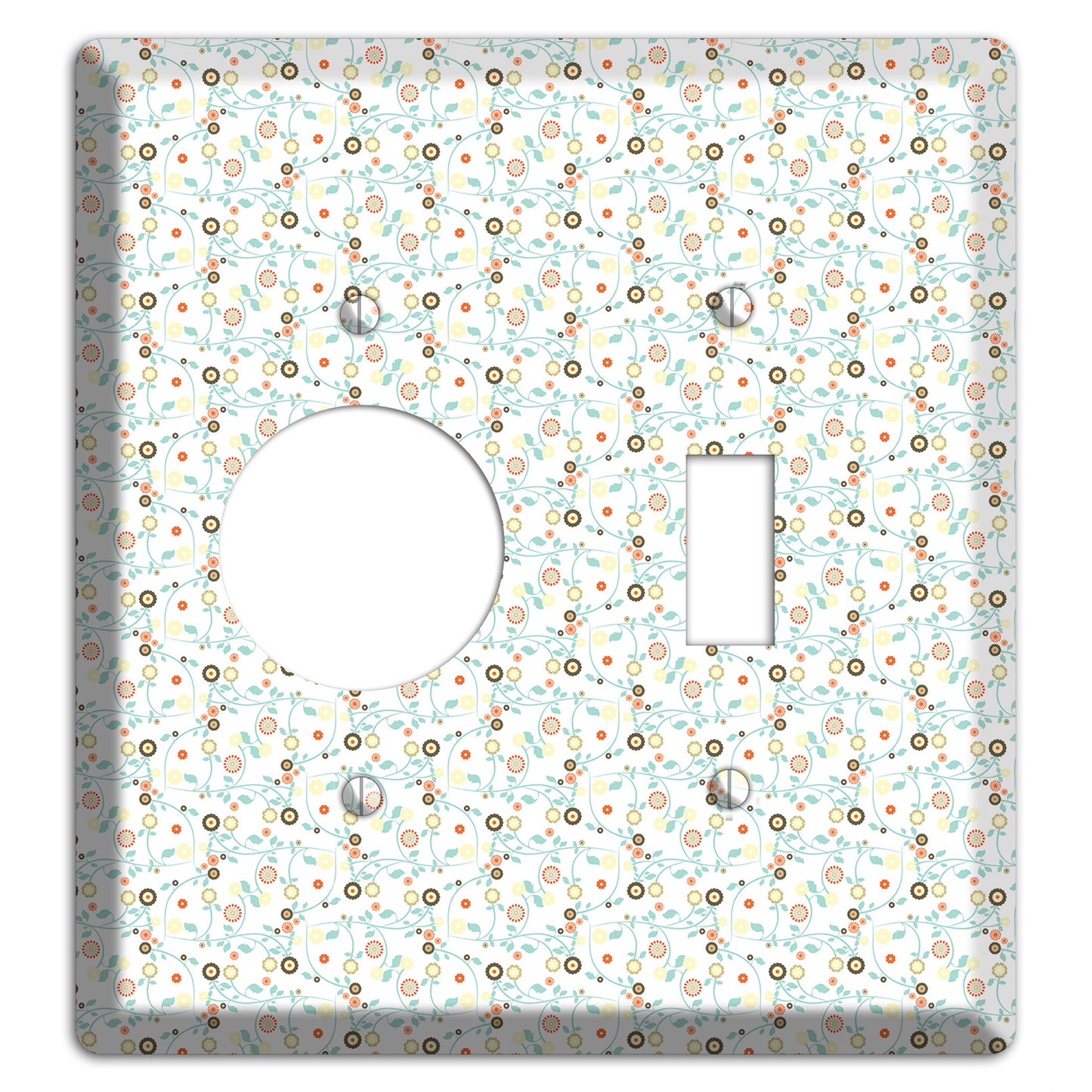 Small Cute Flowers Receptacle / Toggle Wallplate