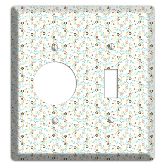 Small Cute Flowers Receptacle / Toggle Wallplate