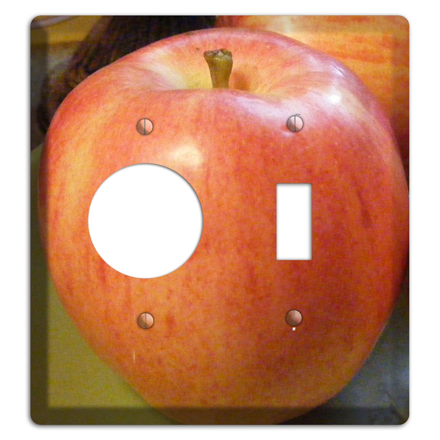 Large Apple Receptacle / Toggle Wallplate