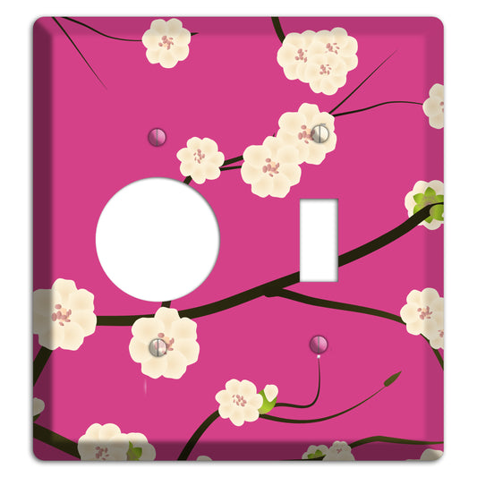 Pink Cherry Blossoms 2 Receptacle / Toggle Wallplate