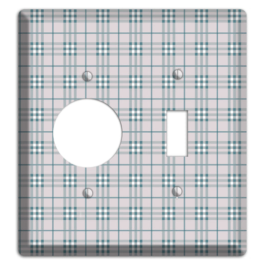 Multi Grey Plaid Receptacle / Toggle Wallplate