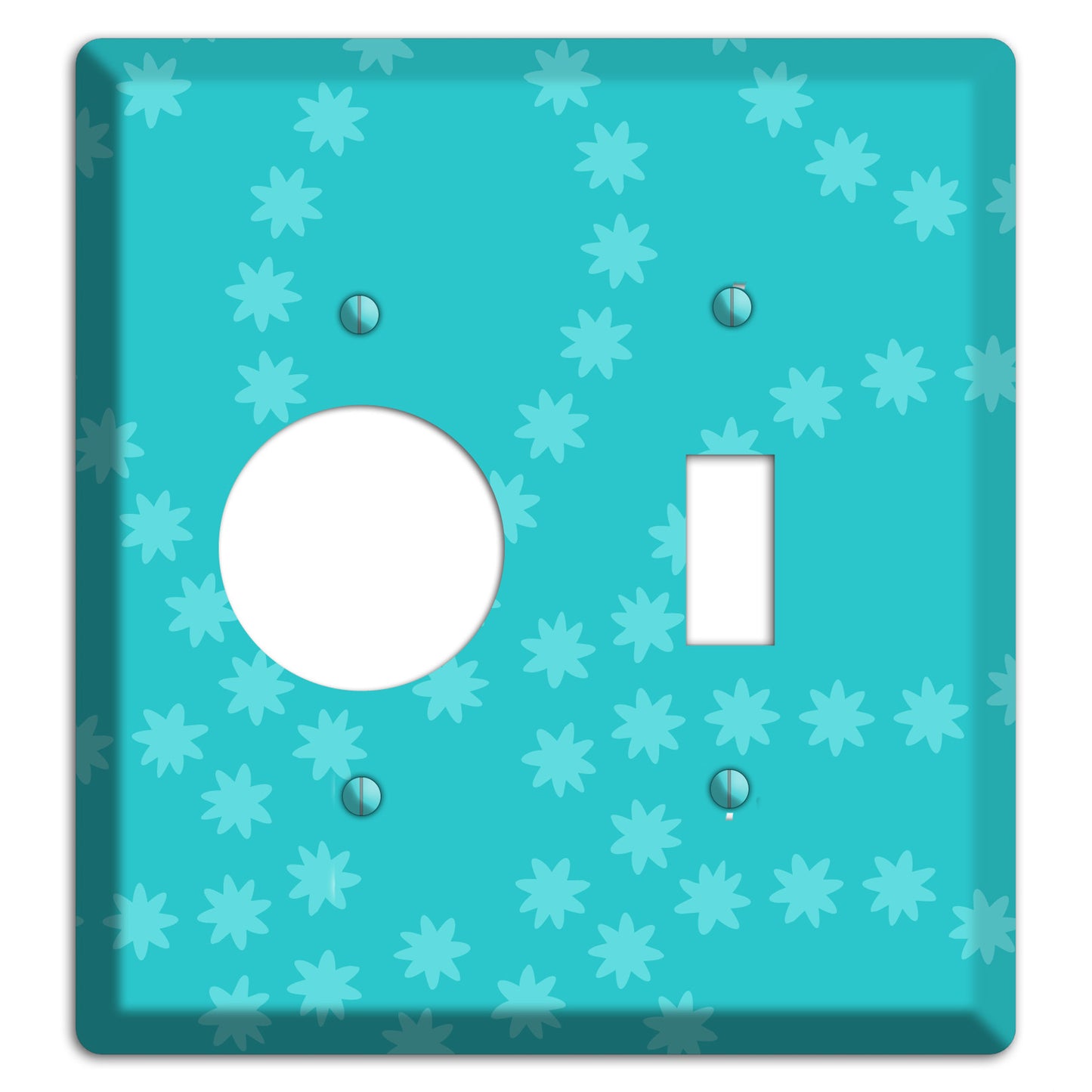 Multi Turquoise Constellation Receptacle / Toggle Wallplate